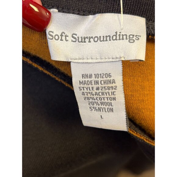 J Jill Wool Blend Black & Brown Dress L - Picture 5 of 5